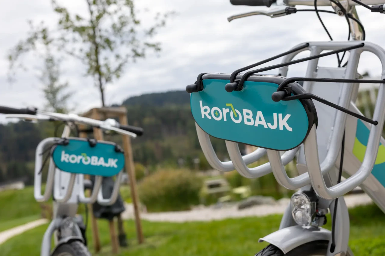 KoroBAJK electric bike with the bike-sharing system logo