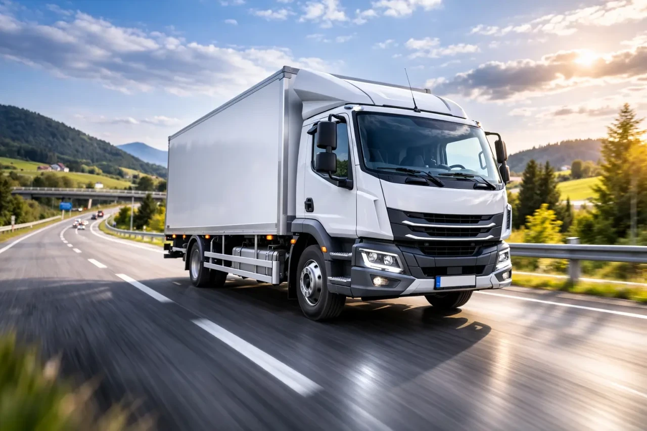 Manjši tovornjak na cesti