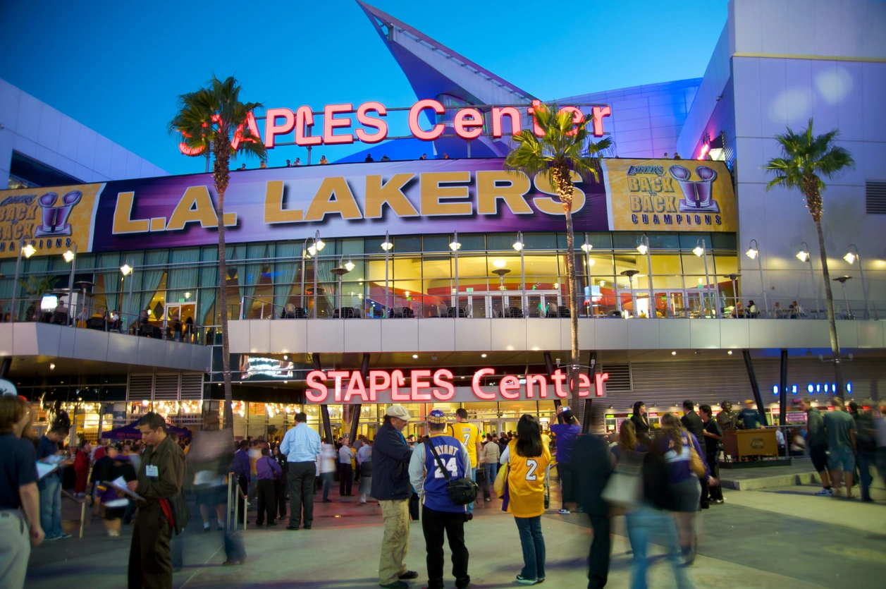 LA Lakers dvorana v Los Angelesu.
